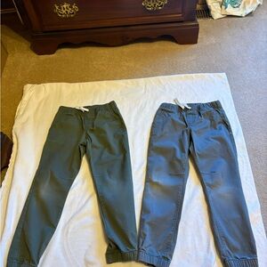 Cat & Jack Kids Jogger Pants in Olive Green and Slate Blue size 5 T